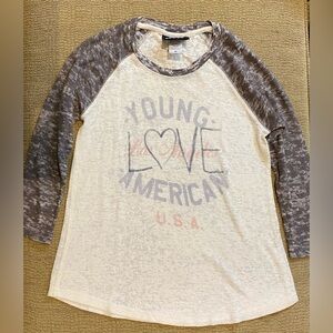 Junk food clothing 3/4 sleeve lightweight shirt